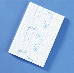 Towel 3-Ply Tissue, White, Blue Footprint, 13.5″ x 18″ [191] (500/CS) by Graham Medical  ID 70191N